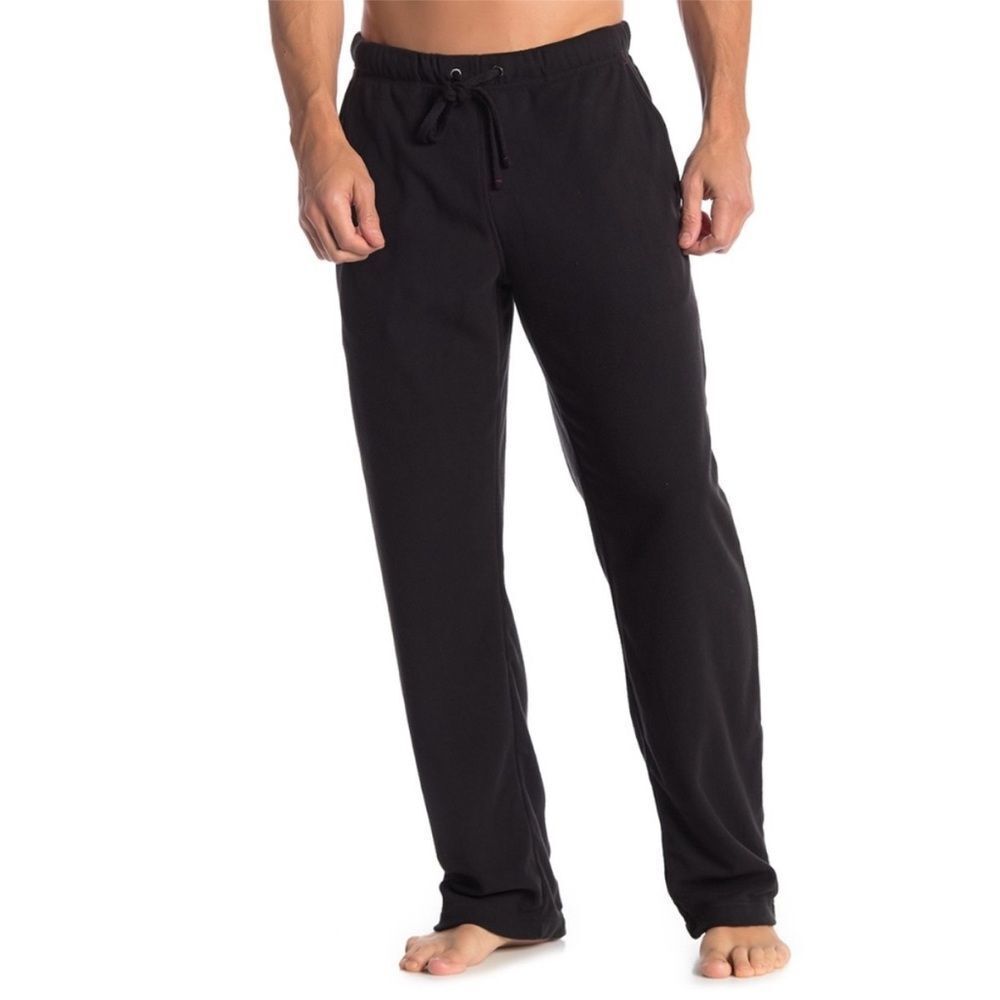 Men's NWT Daniel Buchler Fleece Sz M Black Drawstring Pants
